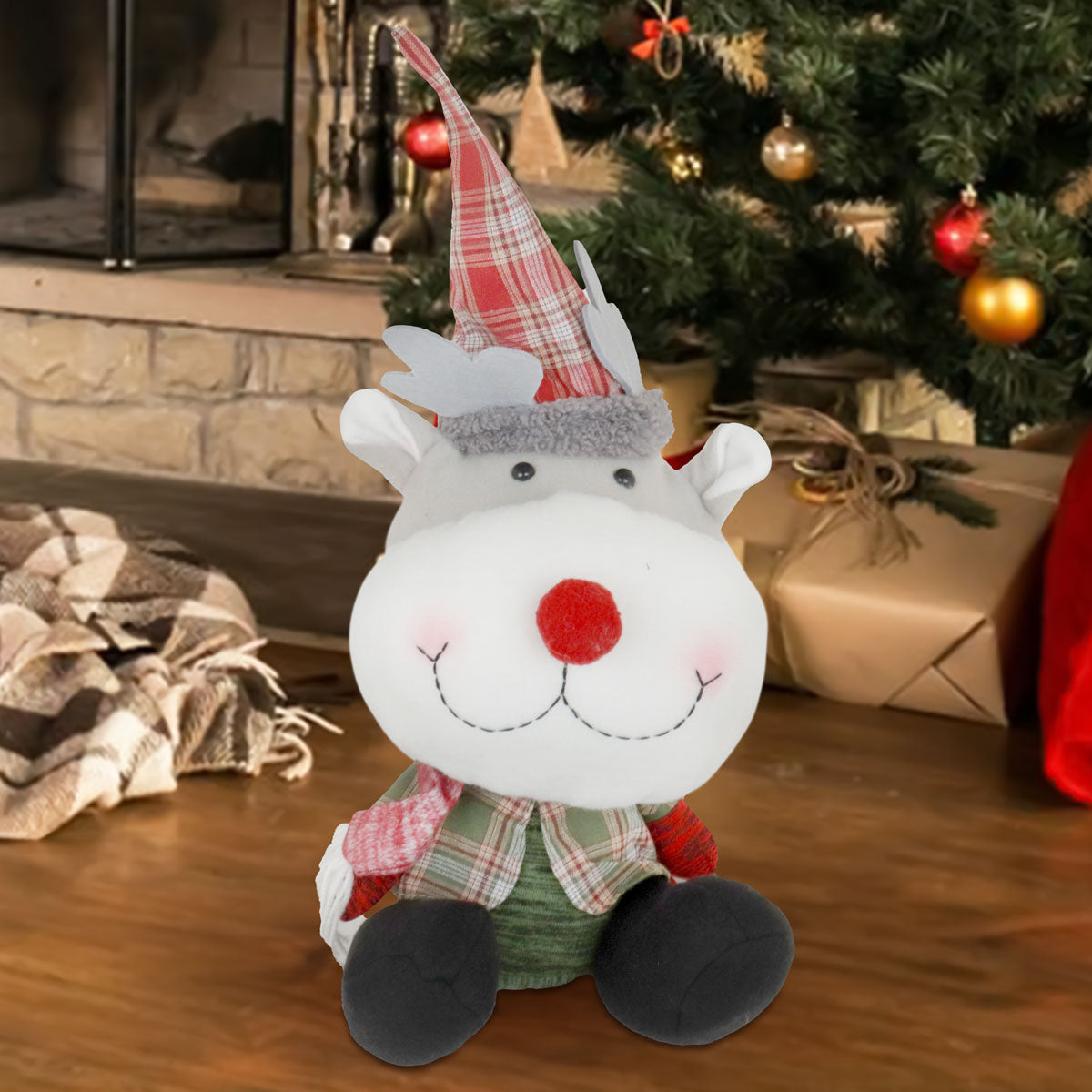 Reno de Felpa color Rojo, 30cm