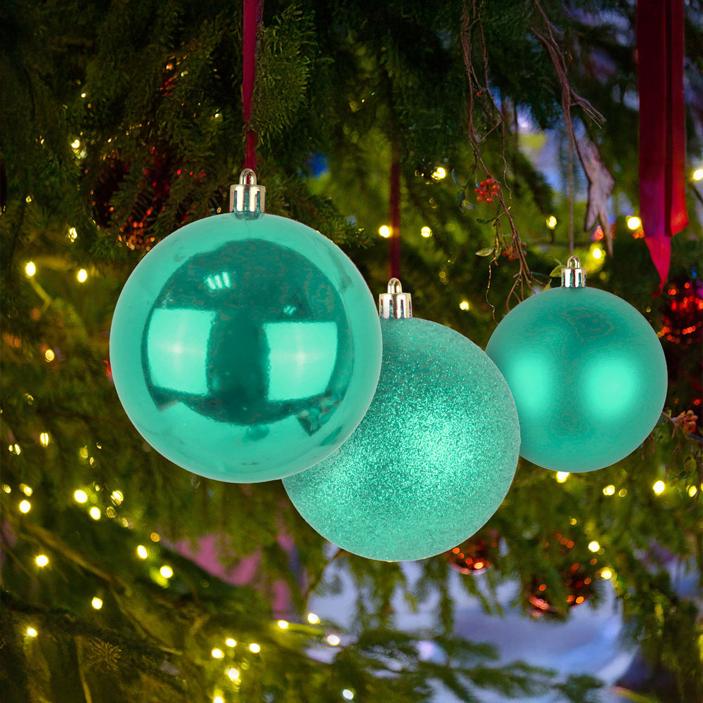 Esferas Navideñas color Menta, 3pzas