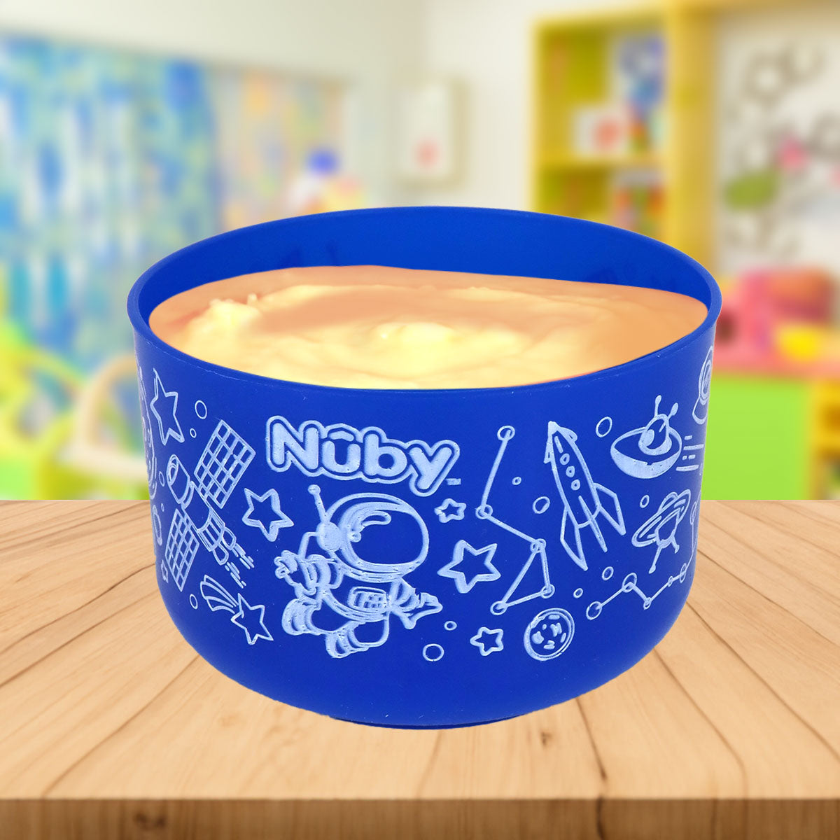 Tazón Decorado de Plástico color Azul Rey