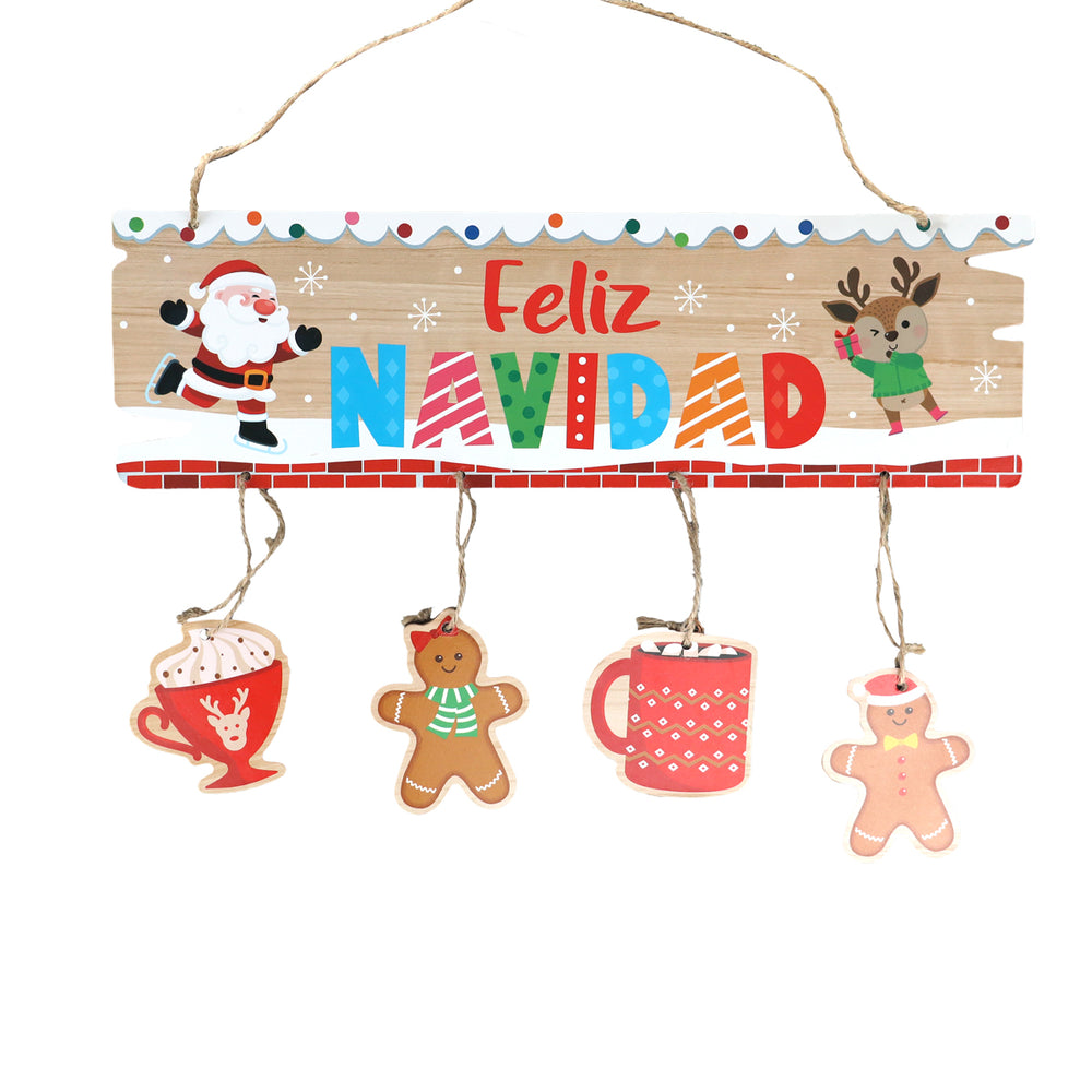 Letrero Colgante "Feliz Navidad" para Puerta