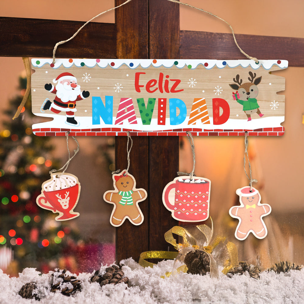 Letrero Colgante "Feliz Navidad" para Puerta