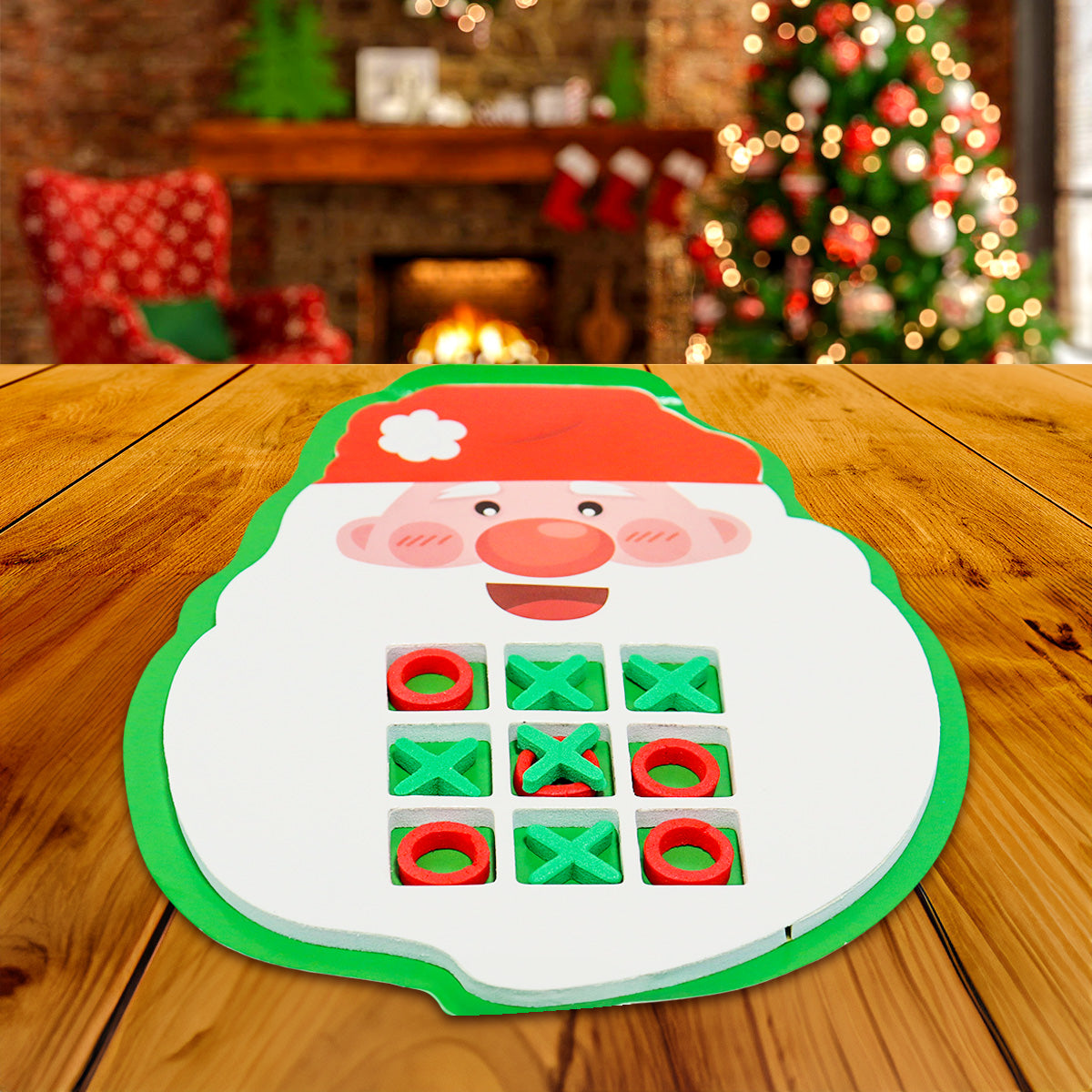 Juguete Tic Tac Toe en Forma de Santa Claus