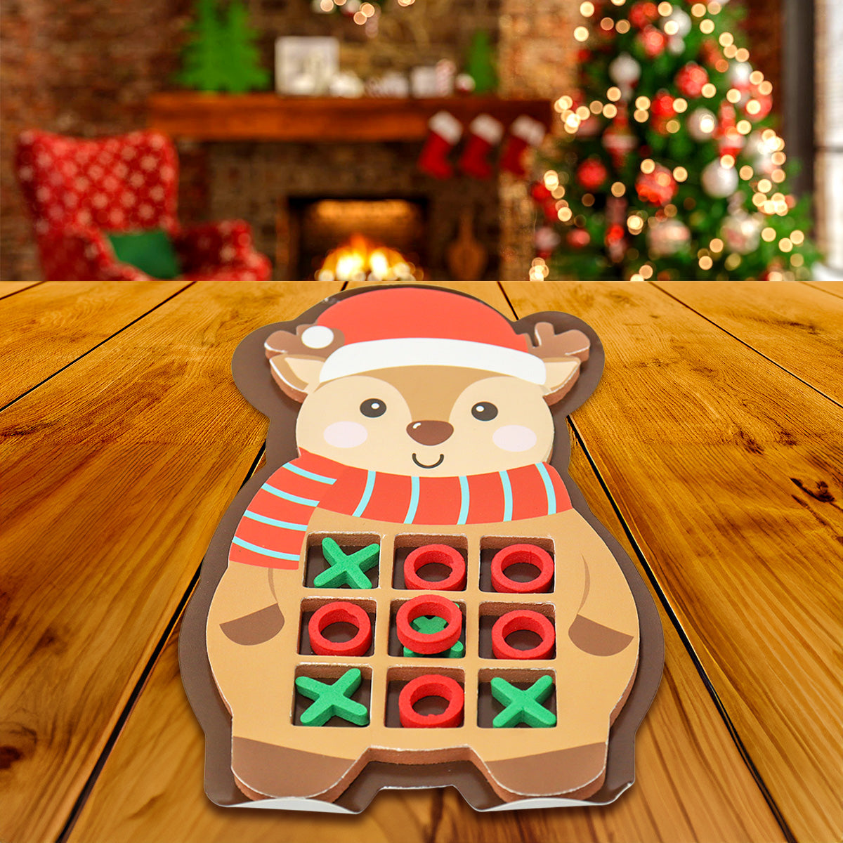 Juguete Tic Tac Toe en Forma de Reno