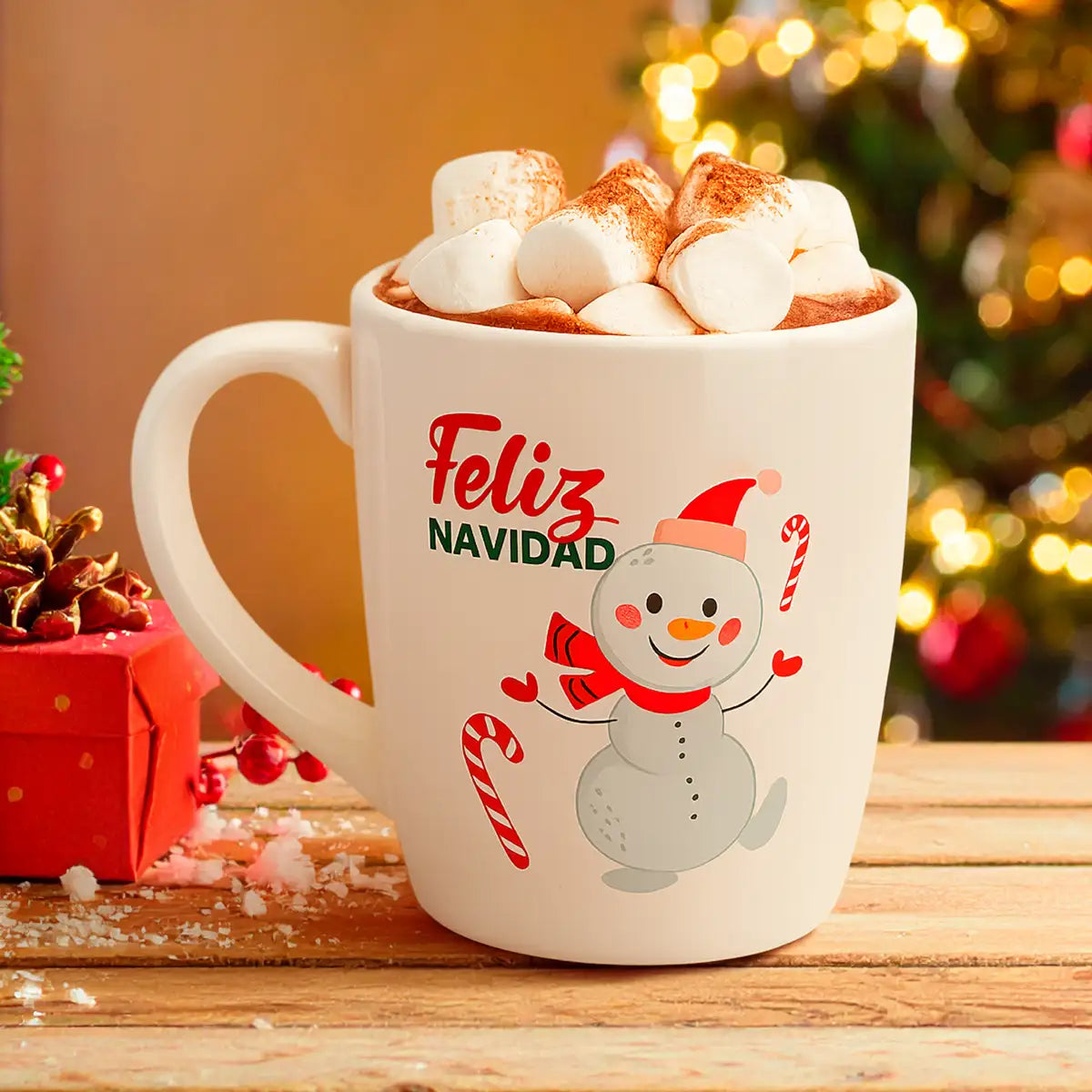 Taza Navideña de Cerámica "Feliz Navidad"