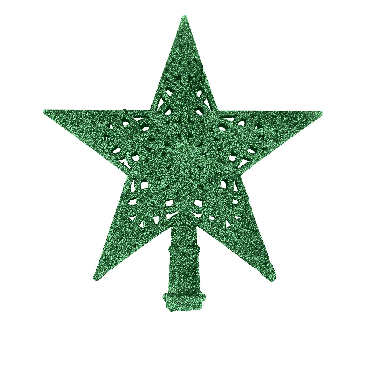 Estrella de Árbol, Glitter, Color Verde