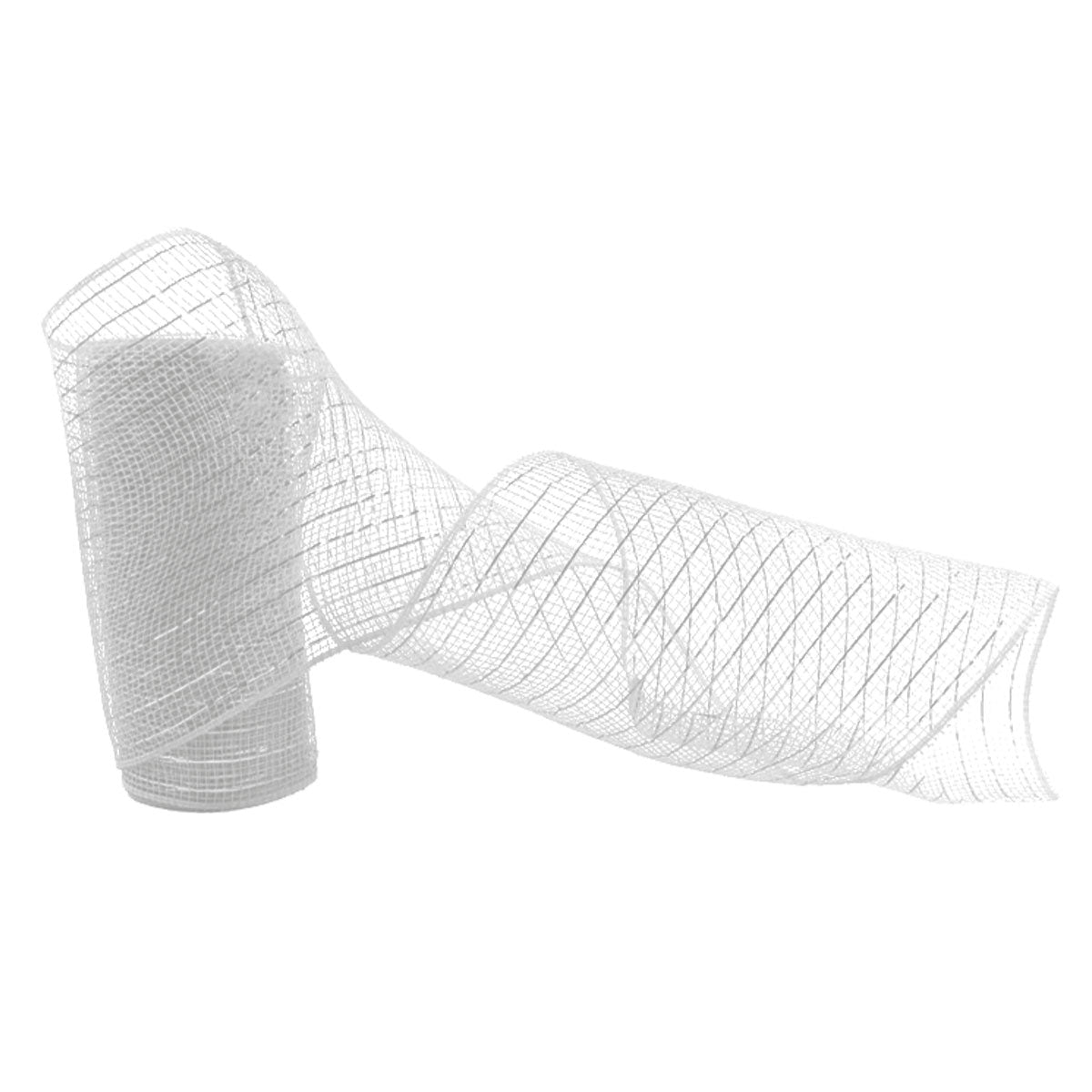 Listón Navideño Mesh Ribbon color Blanco