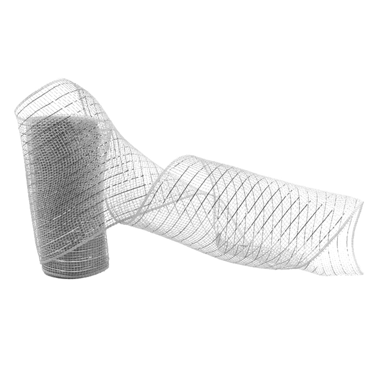 Listón Navideño Mesh Ribbon color Gris