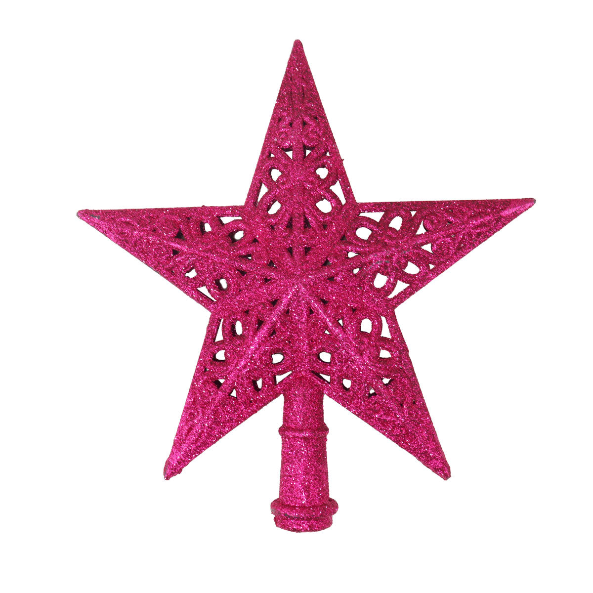 Estrella Decorativa color Fucsia para Punta de Árbol de Navidad
