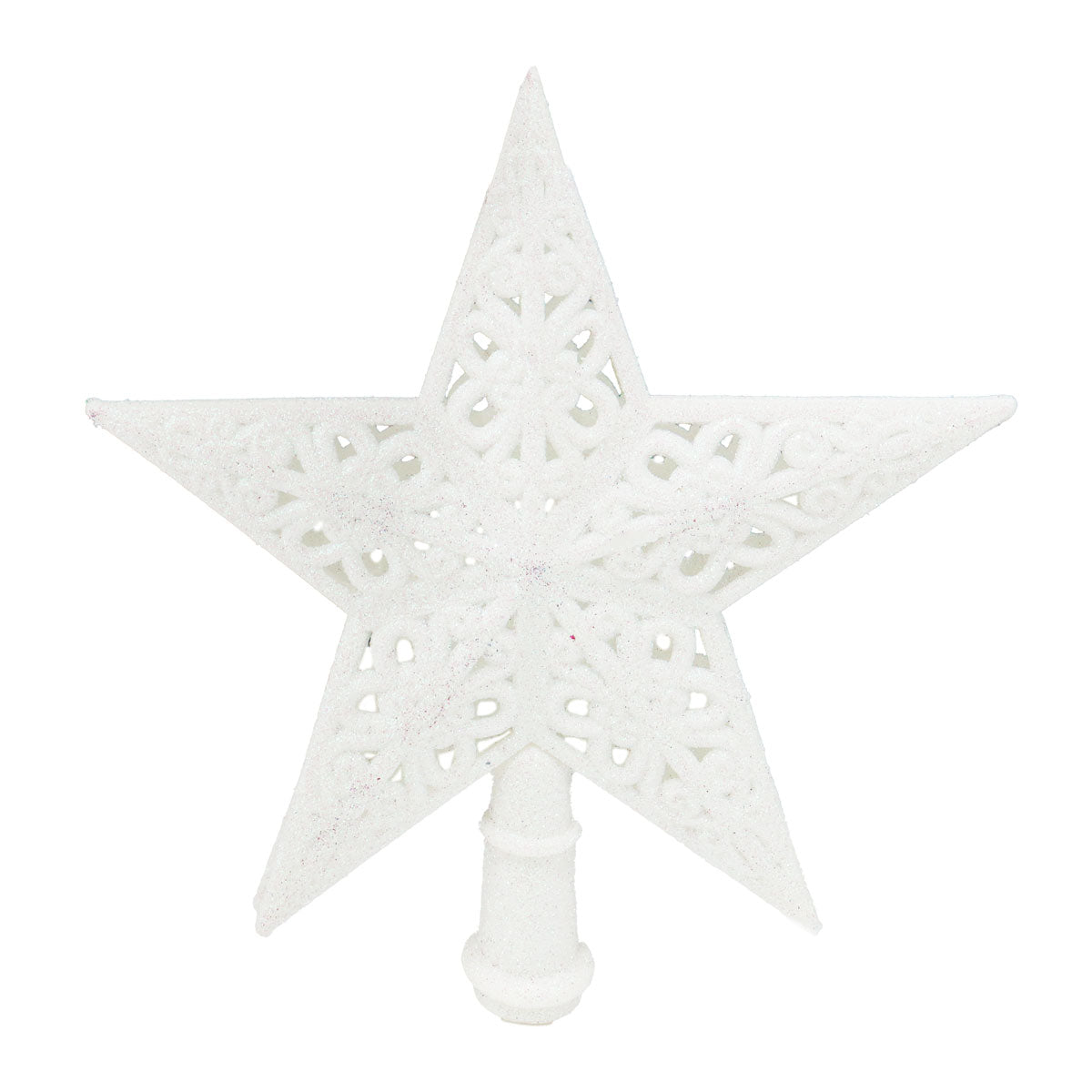 Estrella Decorativa color Blanco para Punta de Árbol de Navidad