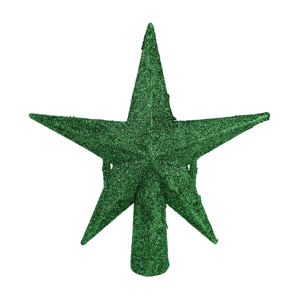 Estrella Brillante, Color Verde, Punta de Árbol de Navidad