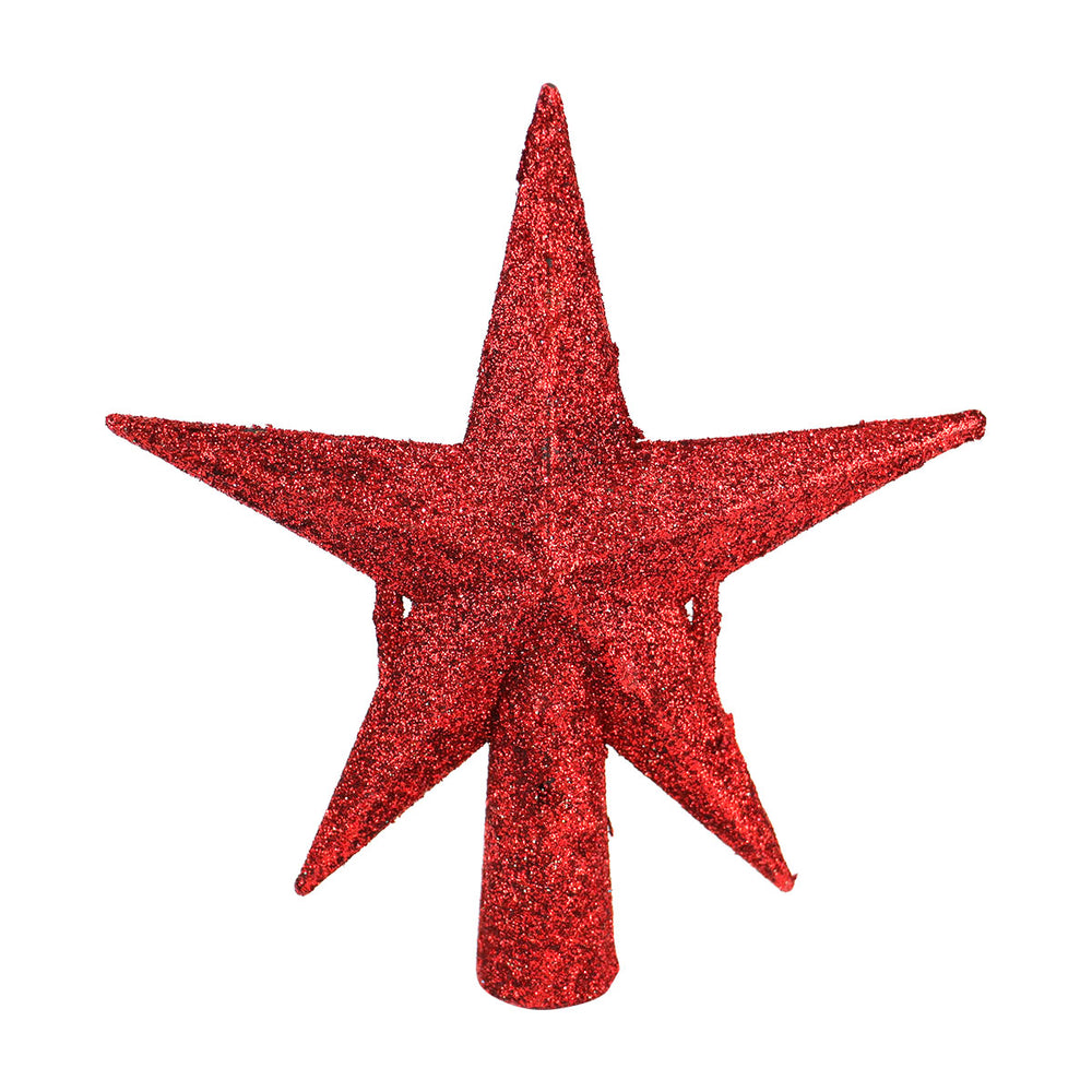 Estrella Brillante, Color Rojo, Punta de Árbol de Navidad