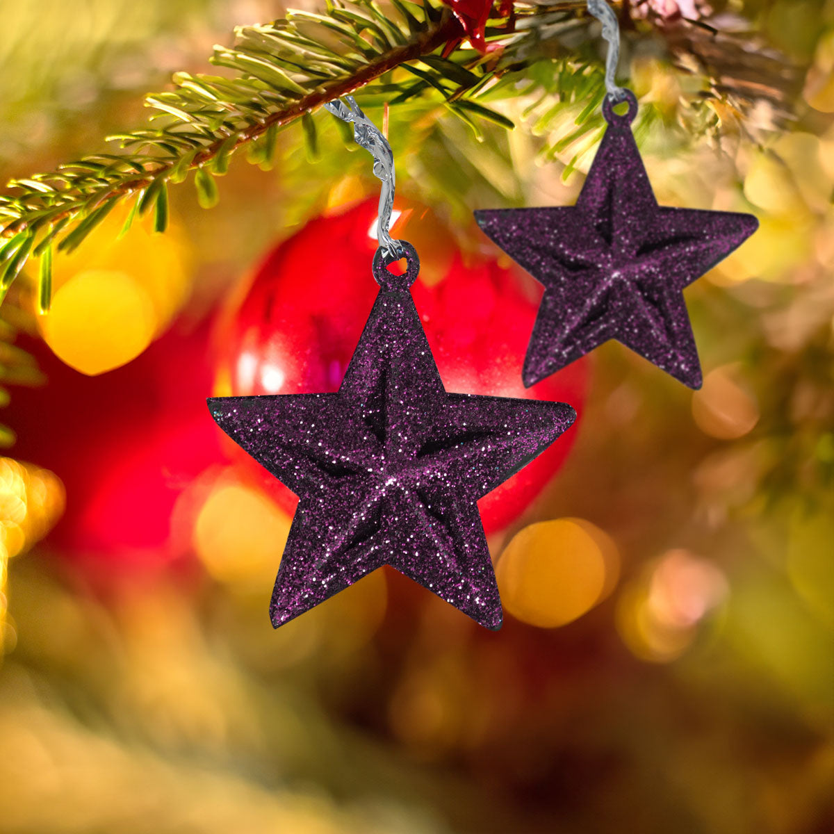 Mini Estrellas Navideñas color Morado