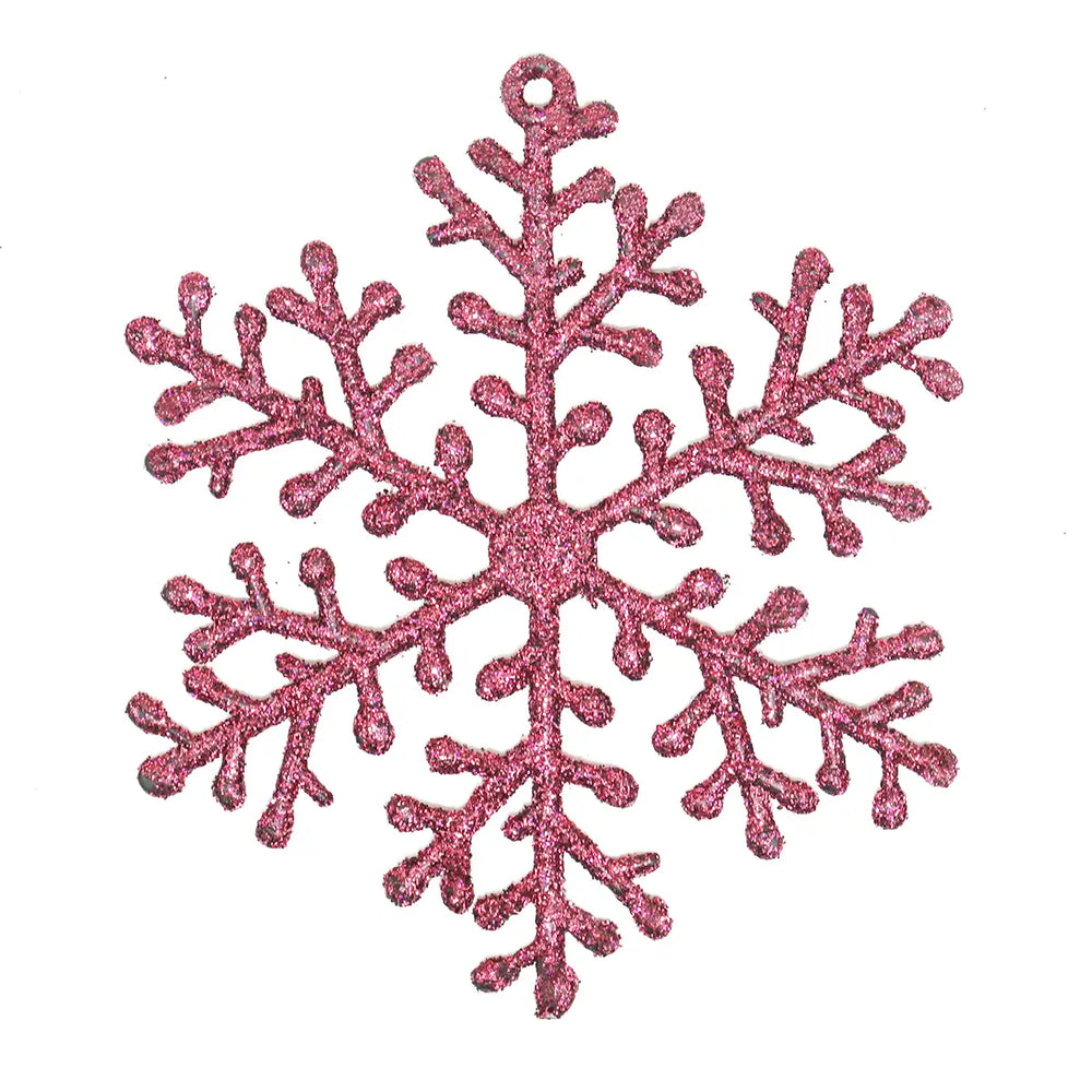 Ornamento de Copo de Nieve color Fucsia