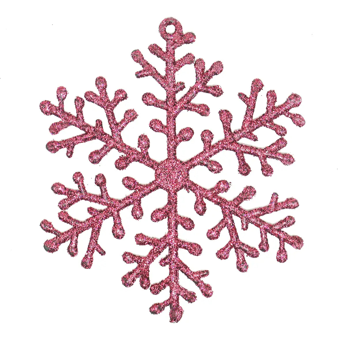 Ornamento de Copo de Nieve color Fucsia