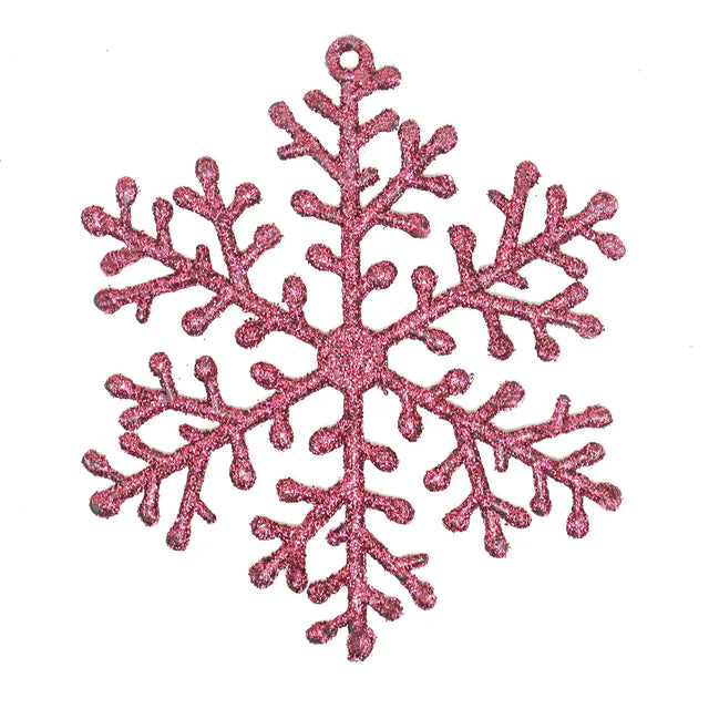 Ornamento de Copo de Nieve color Fucsia