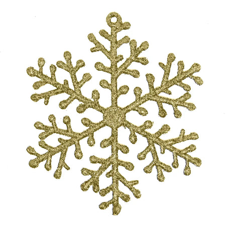 Ornamento de Copo de Nieve color Oro