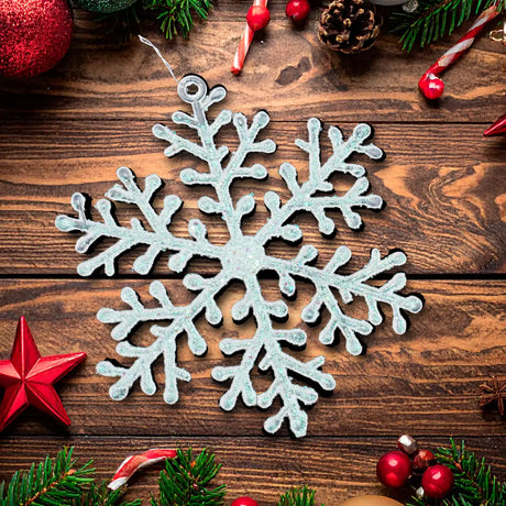 Ornamento de Copo de Nieve color Blanco