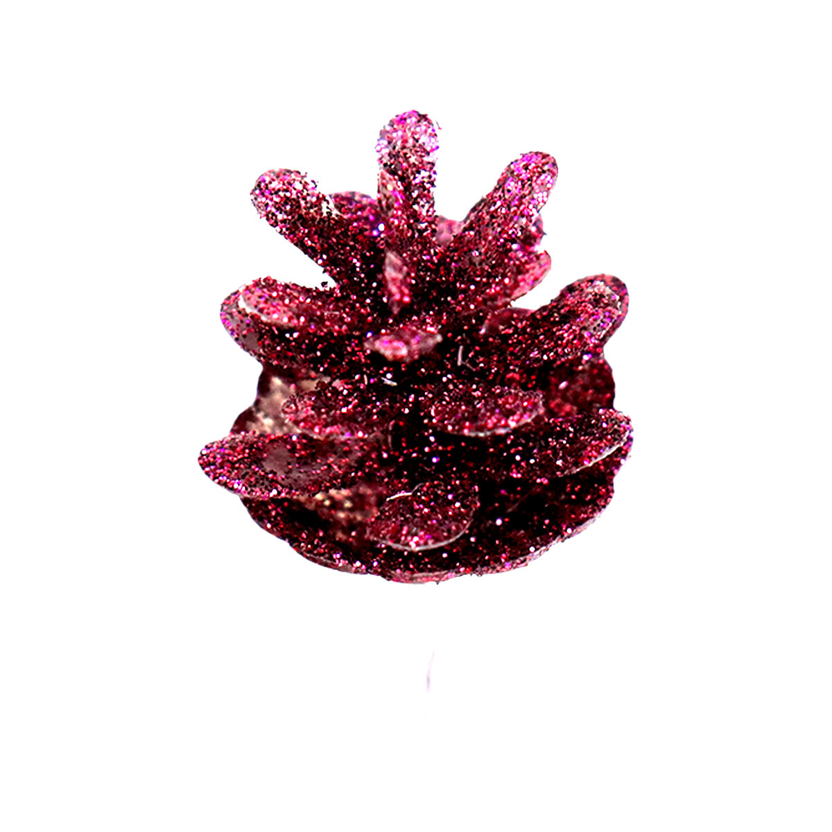 Piña Navideña con Glitter, 6 pzas