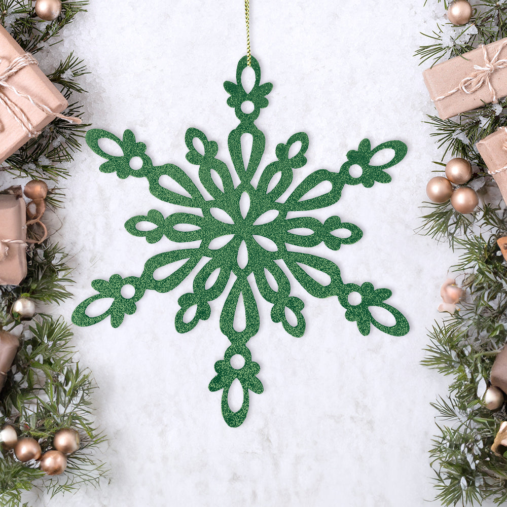 Copo de Nieve con Glitter, Color Verde