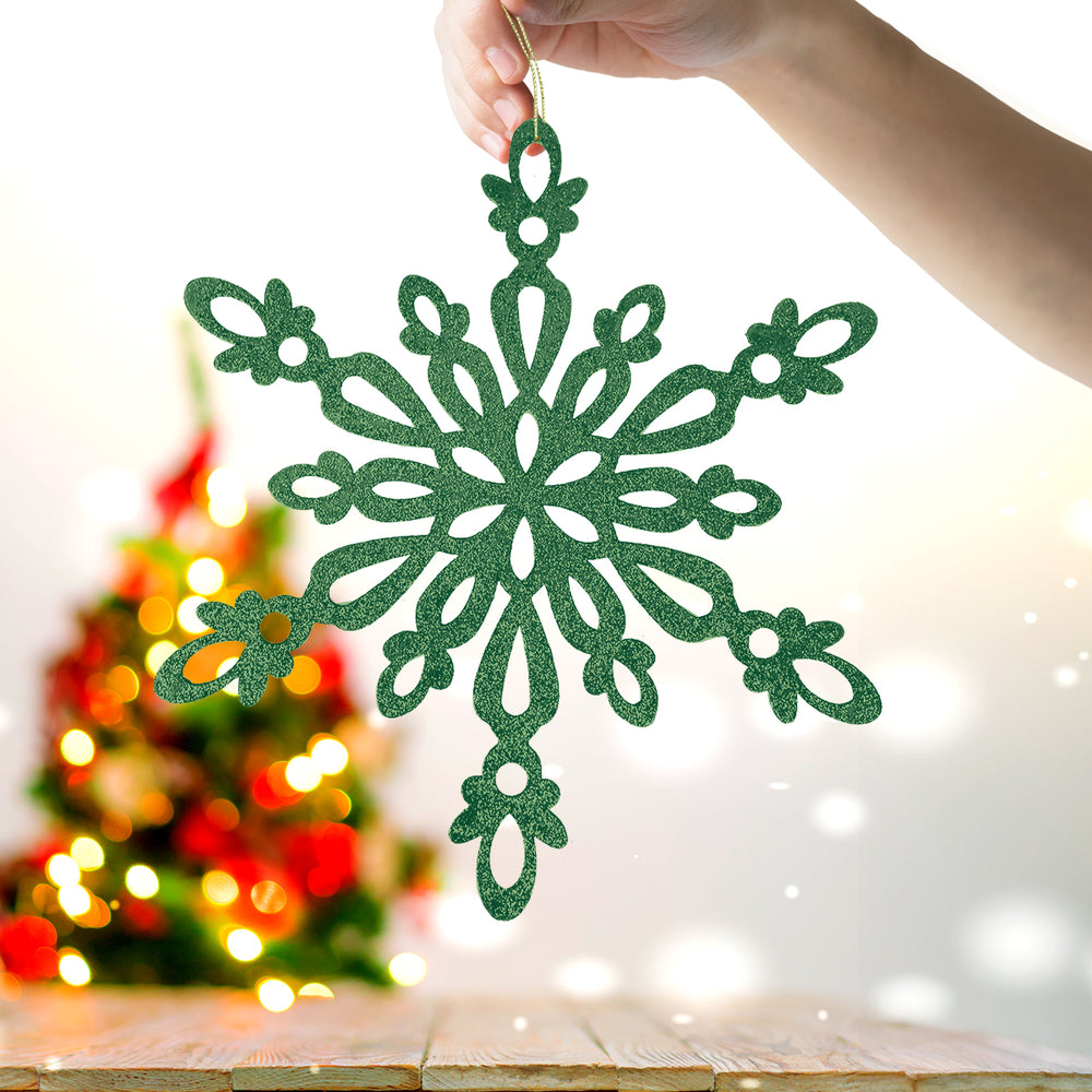 Copo de Nieve con Glitter, Color Verde