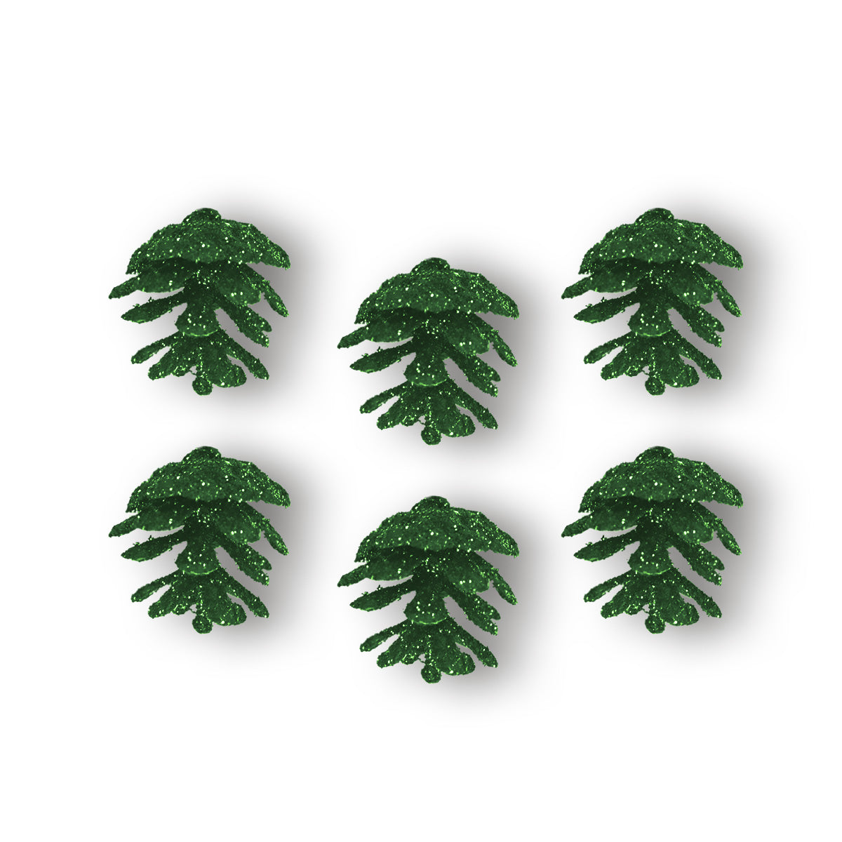 Mini Piñas Navideñas con Diamantina color Verde