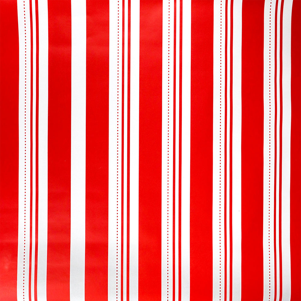 Papel Navideño color Rojo con Blanco para Envolver Regalos