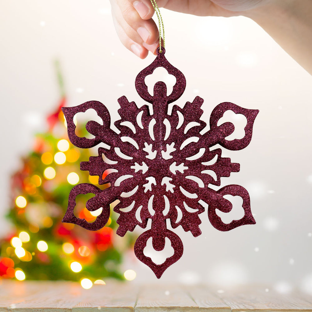 Copo de Nieve Jumbo con Diamantina color Vino