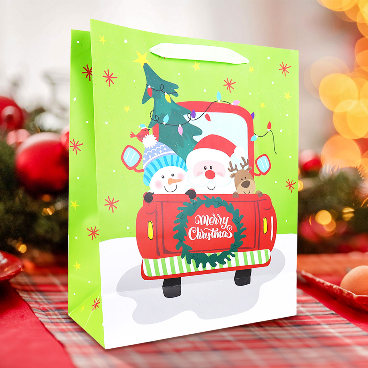 Bolsa de Regalo Navideña, Color Verde