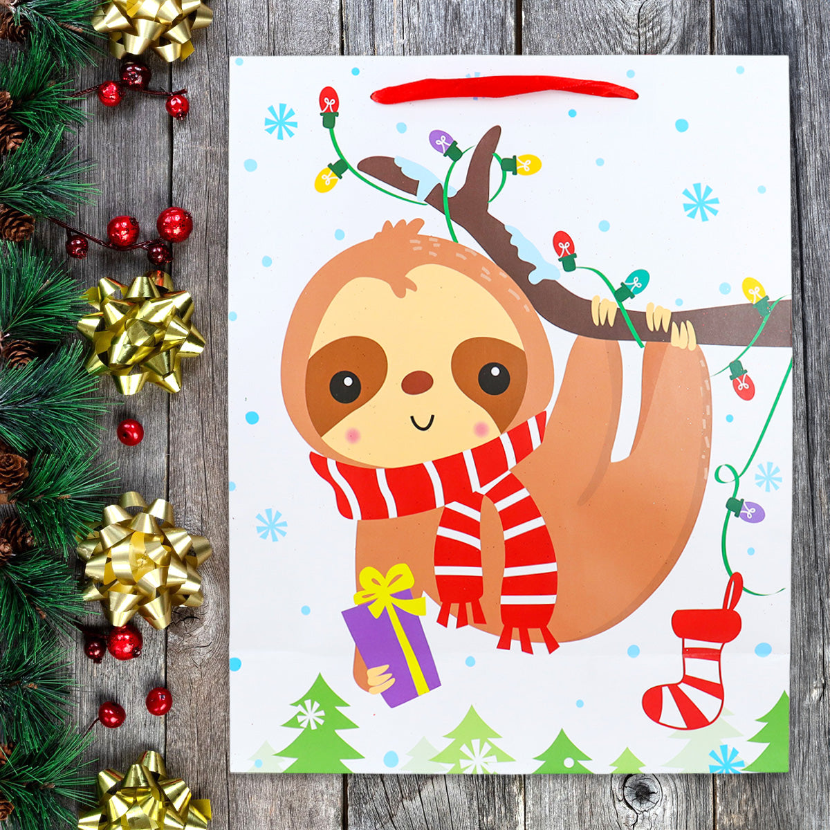 Bolsa de Regalo Navideña, Oso Perezoso