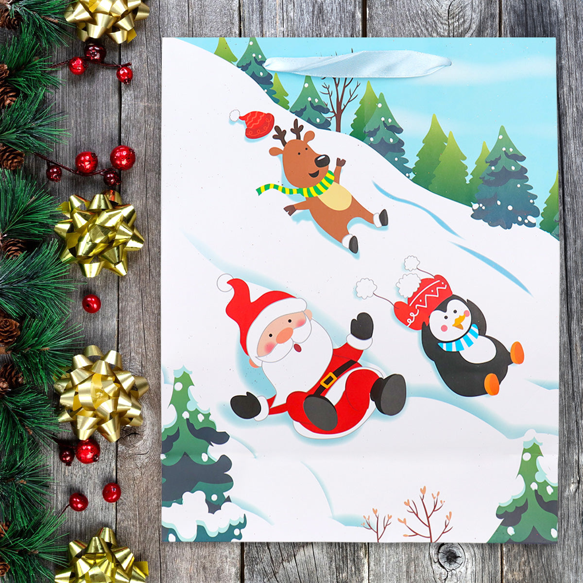 Bolsa de Regalo Navideña, Diseño Nieve