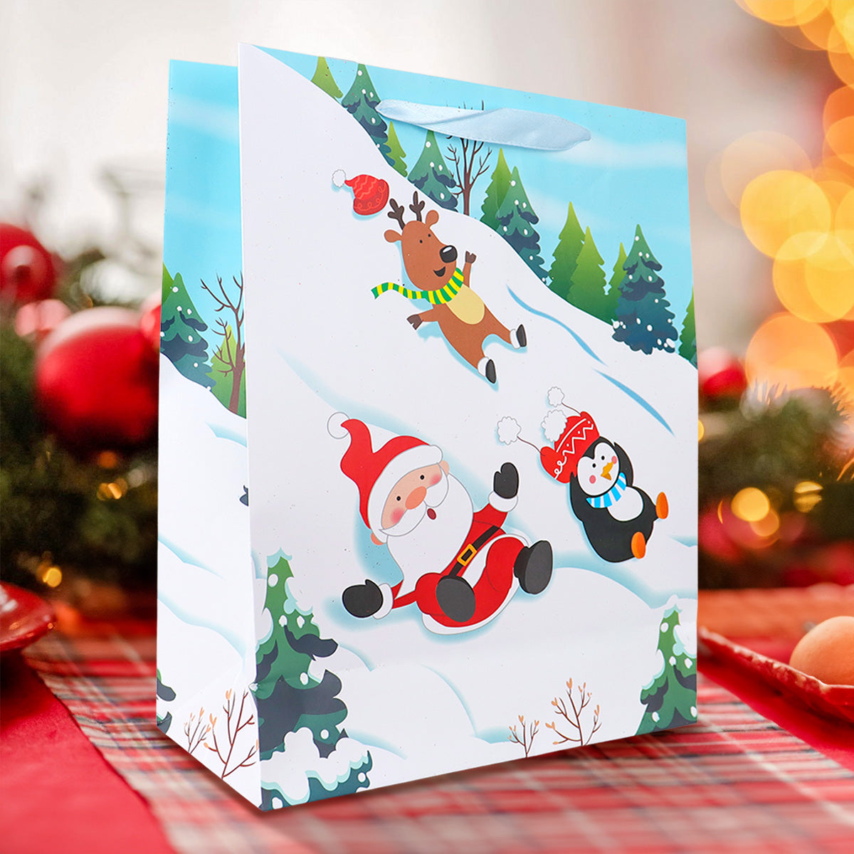 Bolsa de Regalo Navideña, Diseño Nieve