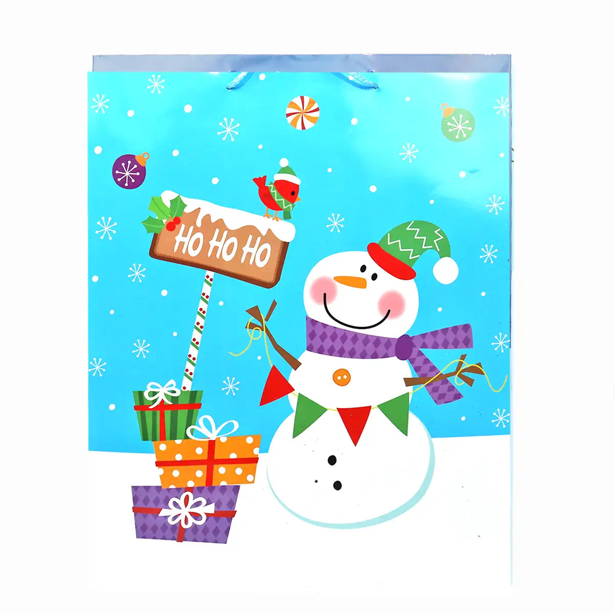 Bolsa Jumbo de Regalo con Decoración de Muñeco de Nieve