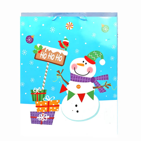 Bolsa Jumbo de Regalo con Decoración de Muñeco de Nieve