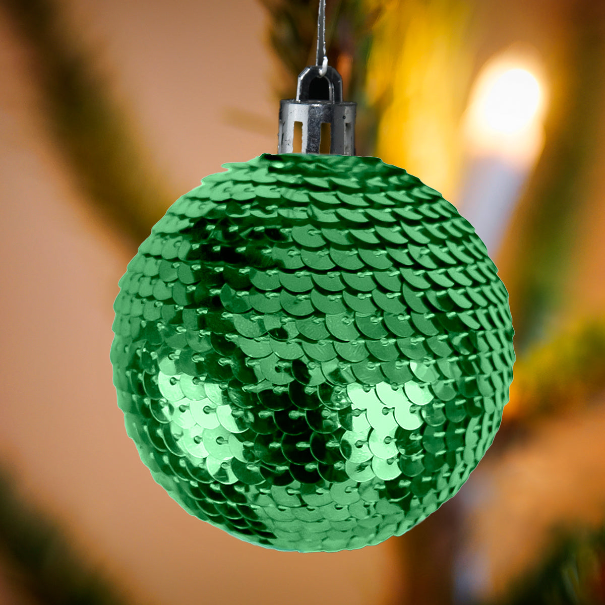 Esfera de Lentejuelas, Color Verde