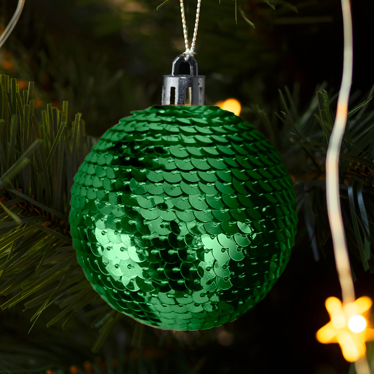 Esfera de Lentejuelas, Color Verde