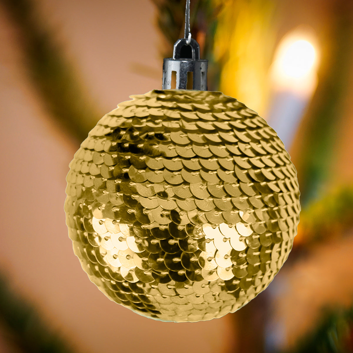 Esfera de Lentejuelas, Color Dorado