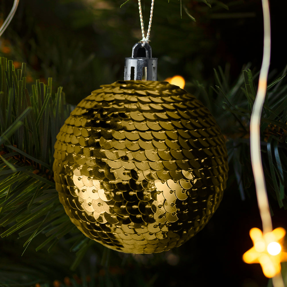 Esfera de Lentejuelas, Color Dorado