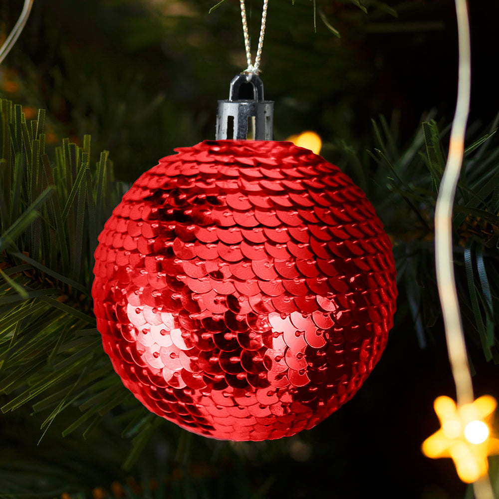 Esfera de Lentejuelas, Color Rojo