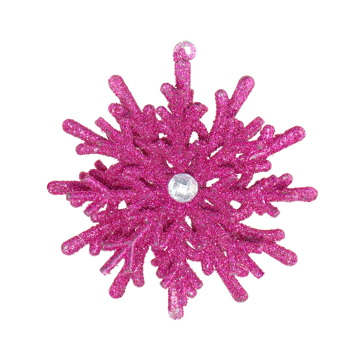 Copo de Nieve 3D color Fucsia con Diamantina