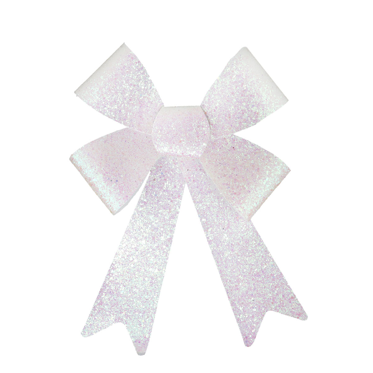 Moño Navideño con Diamantina color Blanco