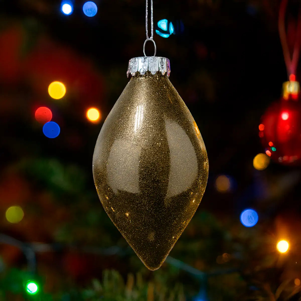 Esfera Alargada color Dorado