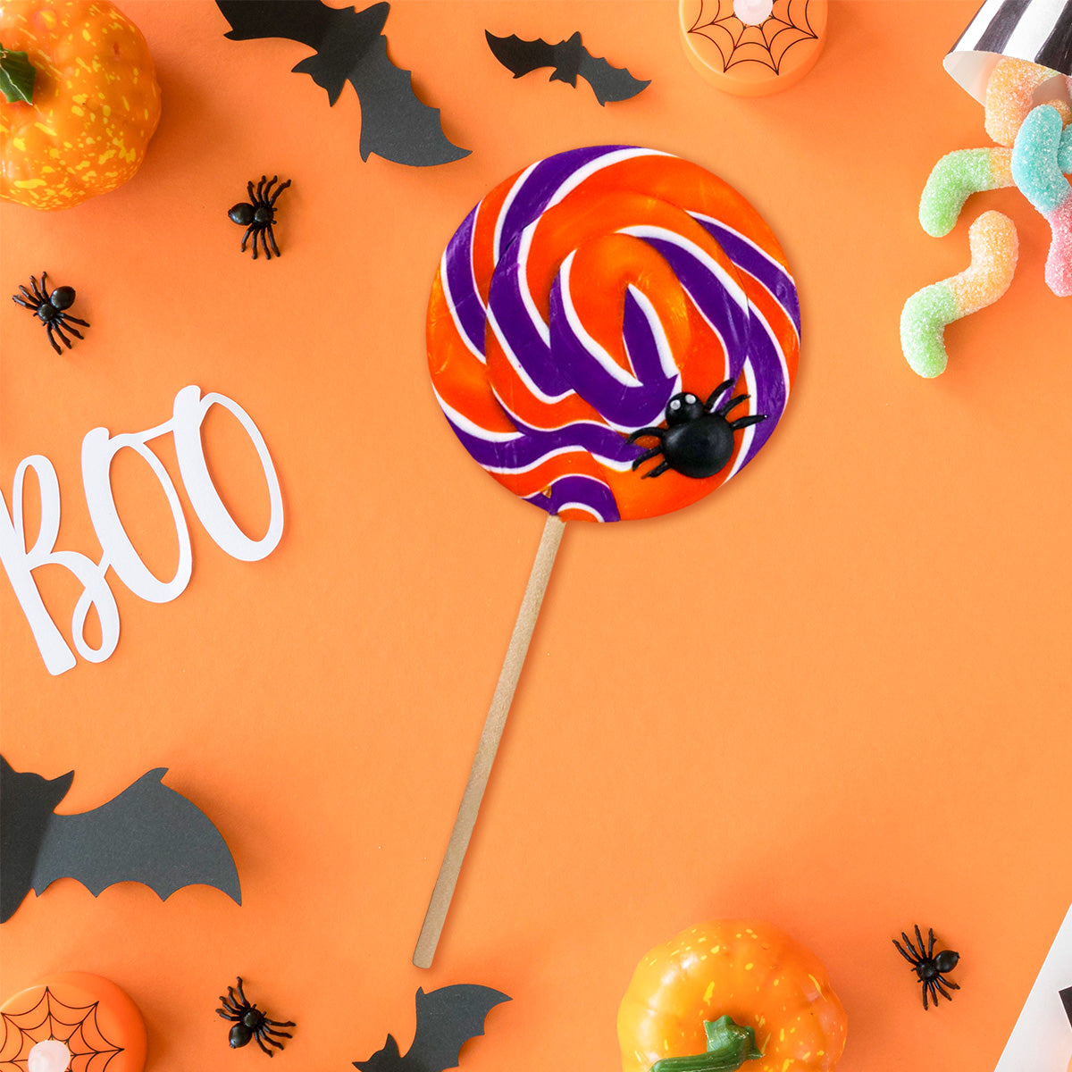 Paleta de Caramelo, Araña, Color Morado, Halloween