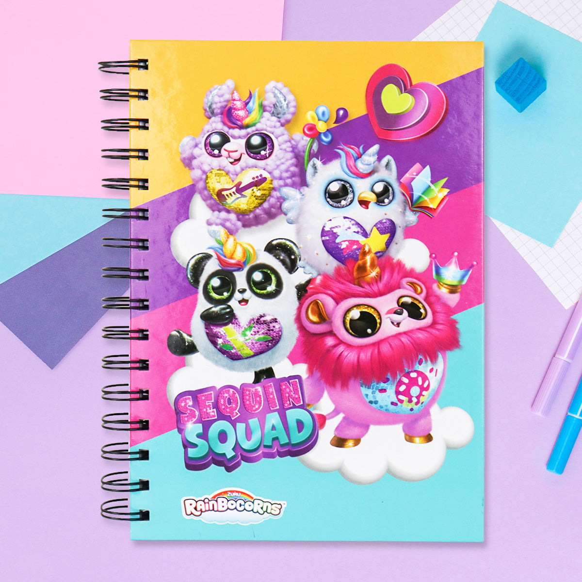 Libreta Rainbocorns, Sequin Squad