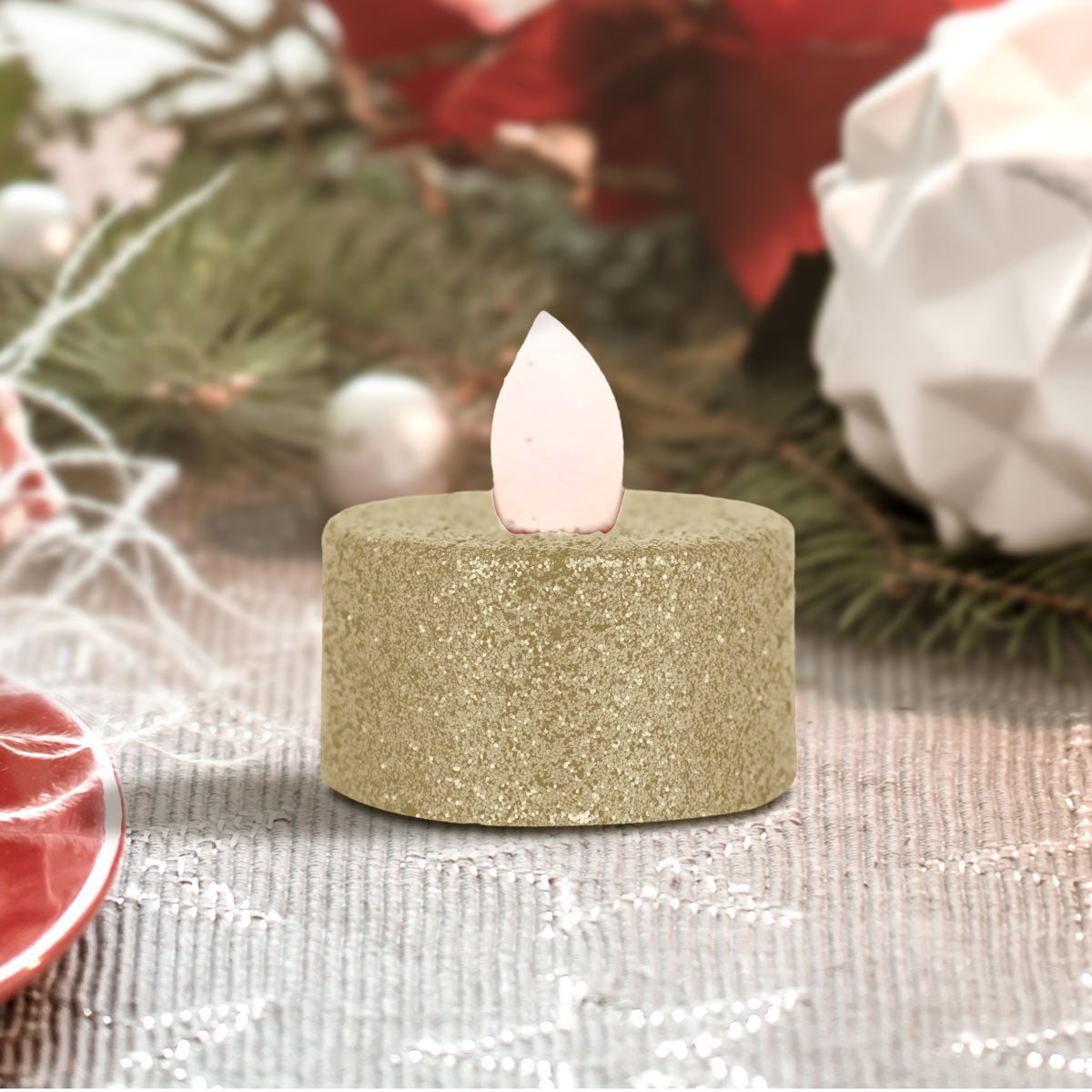 Velas LED, 2 pzas, Color Dorado