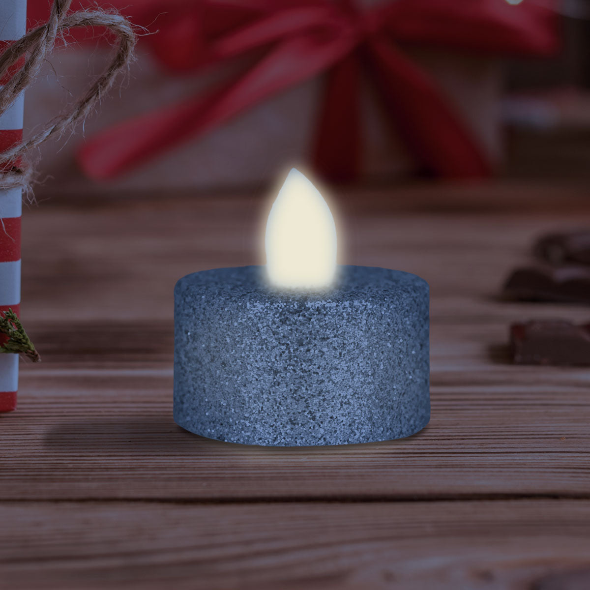 Velas LED, 2 pzas, Color Plata