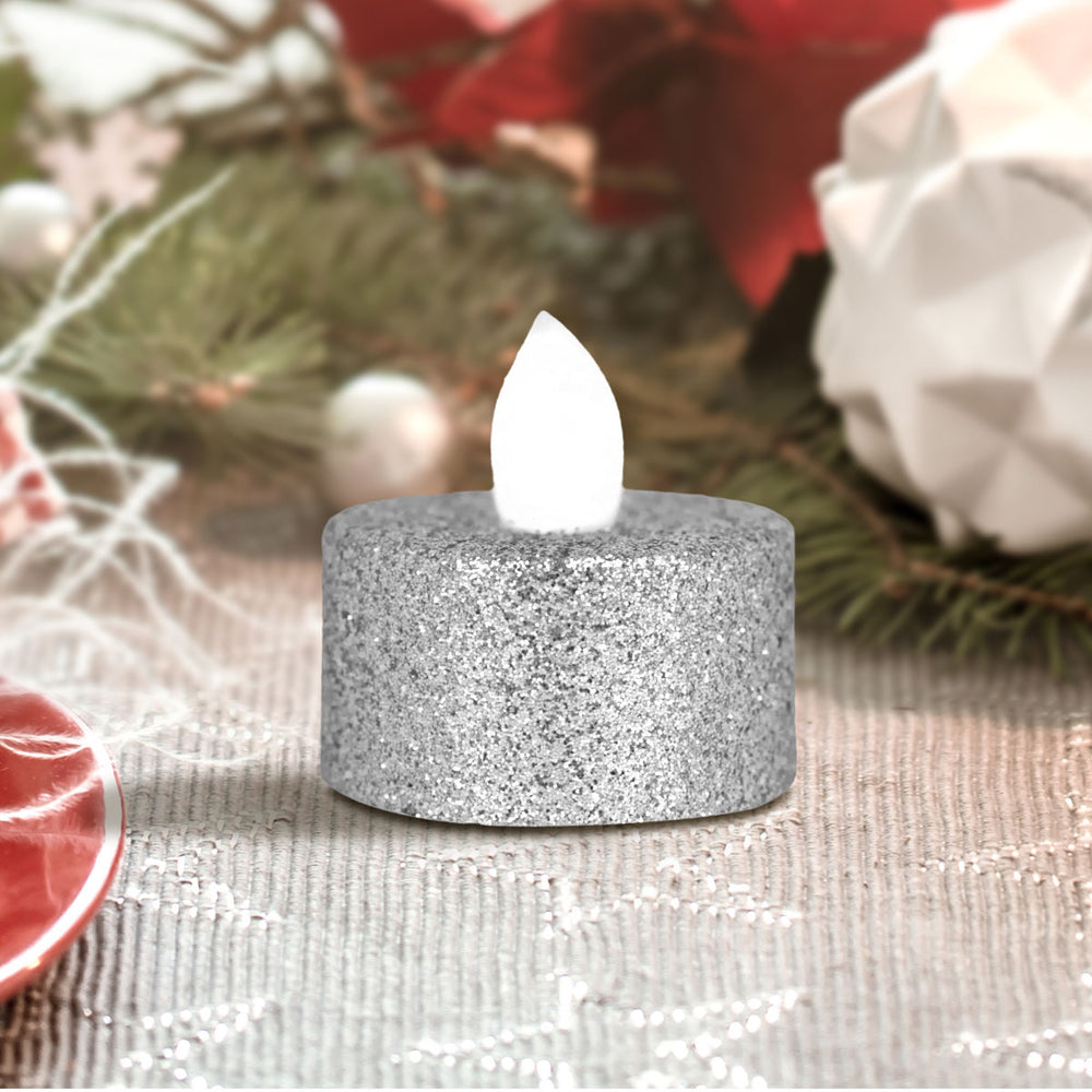 Velas LED, 2 pzas, Color Plata
