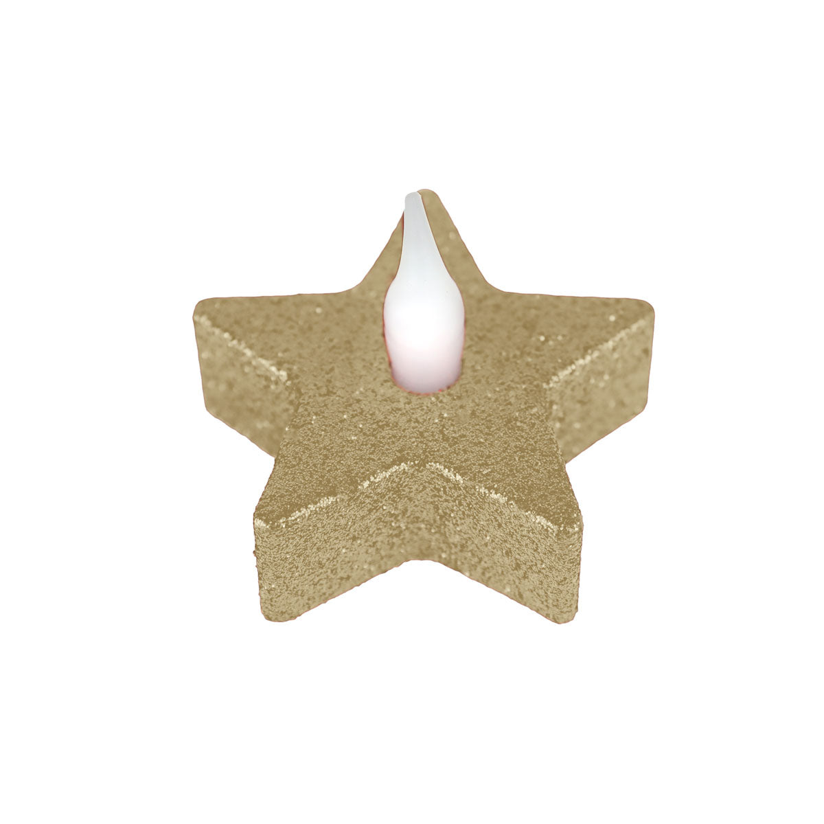 Velas LED, 2 pzas, Estrella, Color Oro