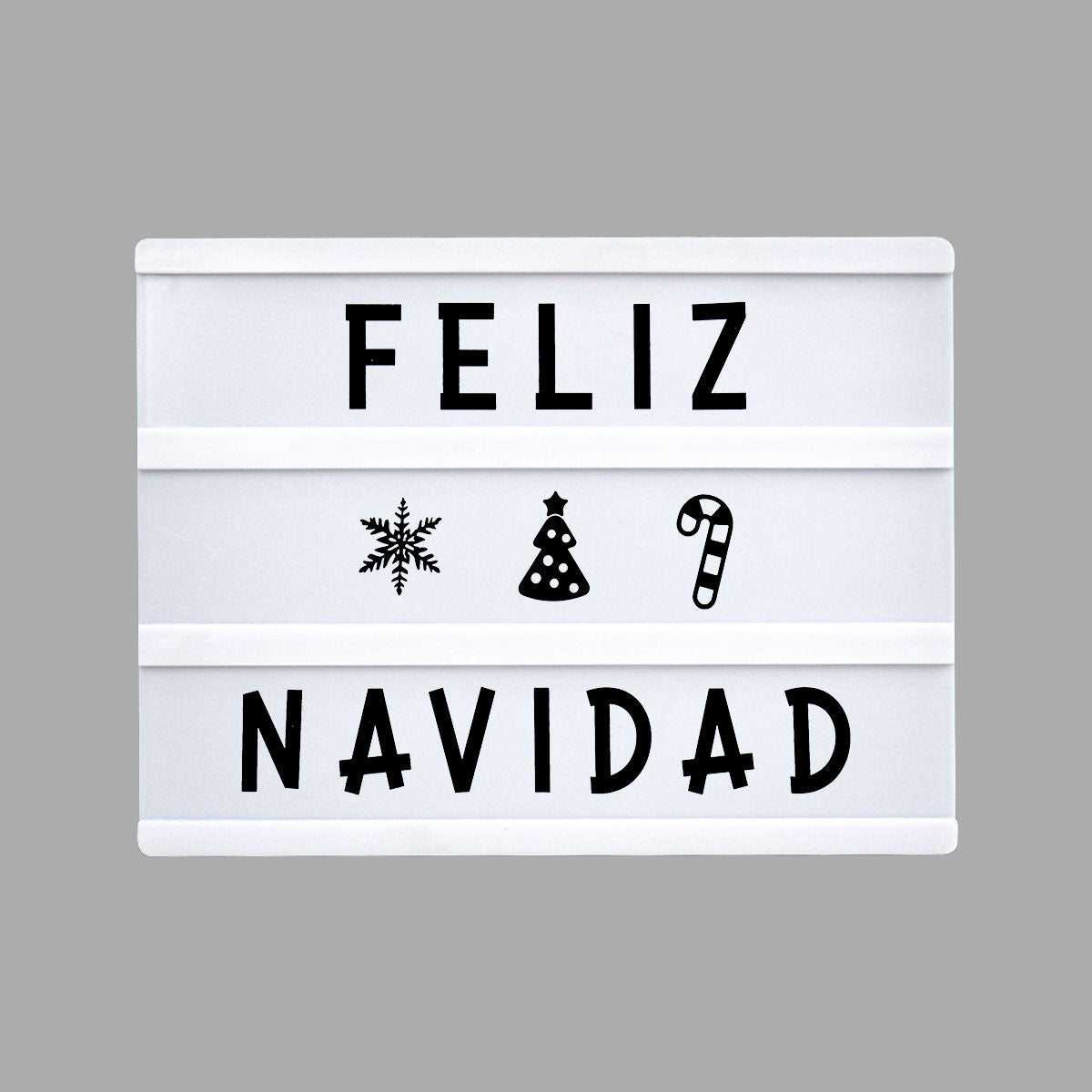Caja con Luz LED y Letrero Navideño