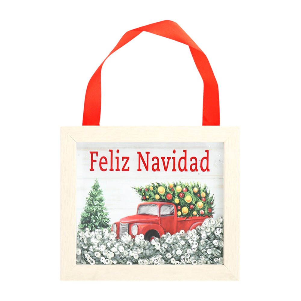 Cuadro con Temática Navideña, Feliz Navidad, Pino