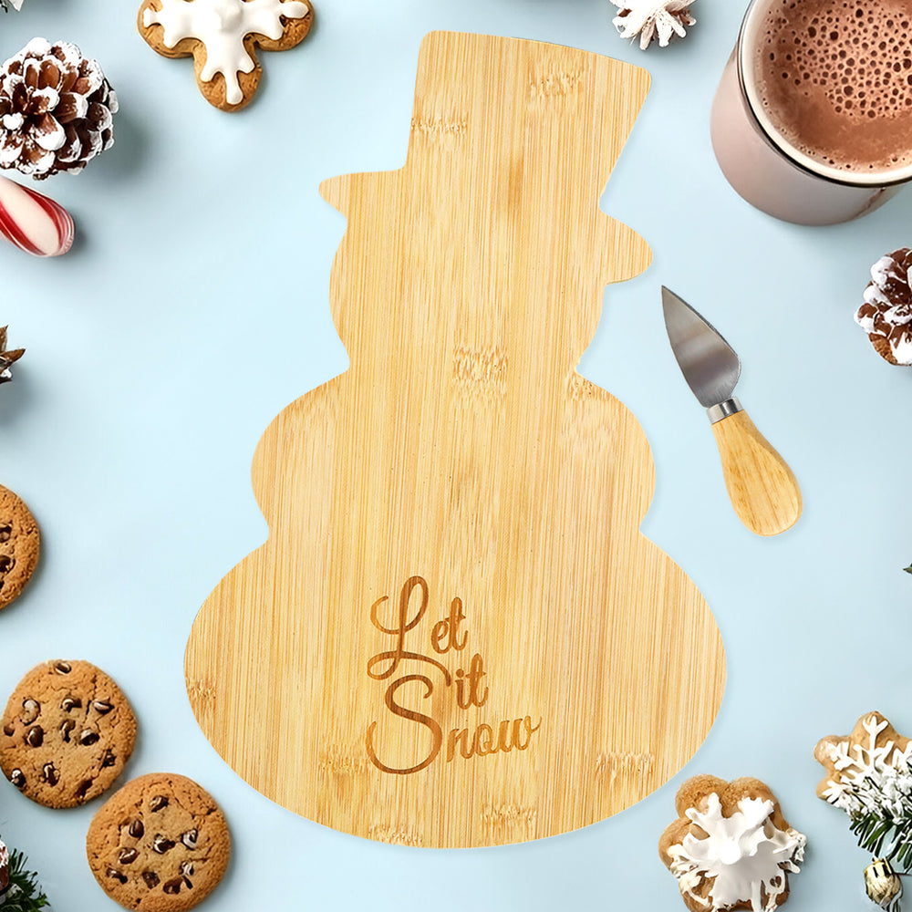 Tabla de Picar en Forma de Muñeco de Nieve